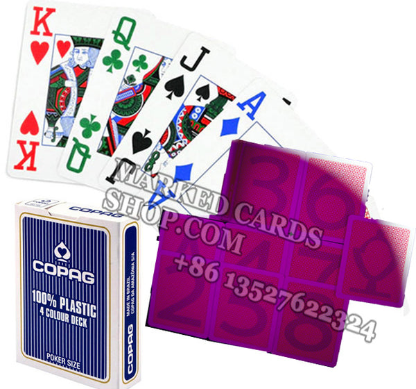 Copag 4 kleuren pokerformaat <tc>gemarkeerd kaartspel</tc> voor vals spelen
