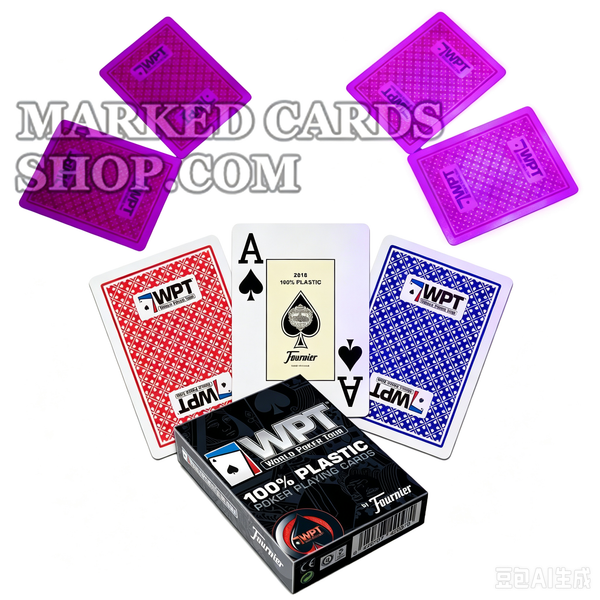<tc>gemarkeerd kaartspel</tc> plastic World Poker Tour-kaarten voor lichtgevende contactlenzen